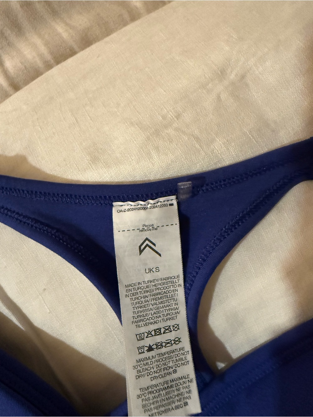Oner Active Deep Blue Racerback Support Sports Bra - Picture 3 of 3